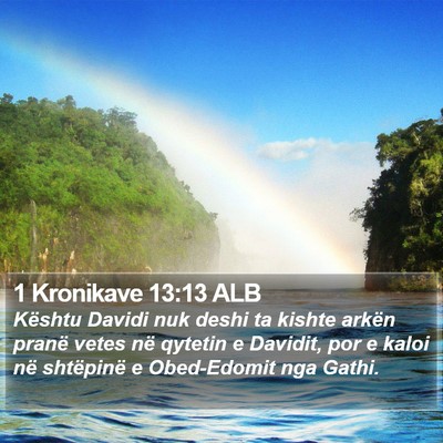 1 Kronikave 13:13 ALB Bible Verse Image