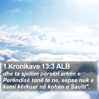 1 Kronikave 13:3 ALB Bible Verse Image