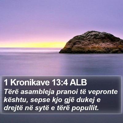 1 Kronikave 13:4 ALB Bible Verse Image