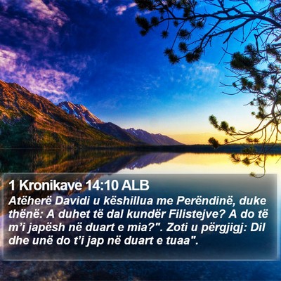 1 Kronikave 14:10 ALB Bible Verse Image