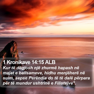 1 Kronikave 14:15 ALB Bible Verse Image