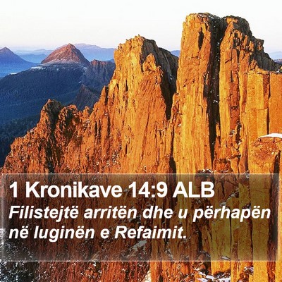 1 Kronikave 14:9 ALB Bible Verse Image