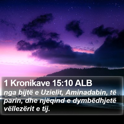 1 Kronikave 15:10 ALB Bible Verse Image