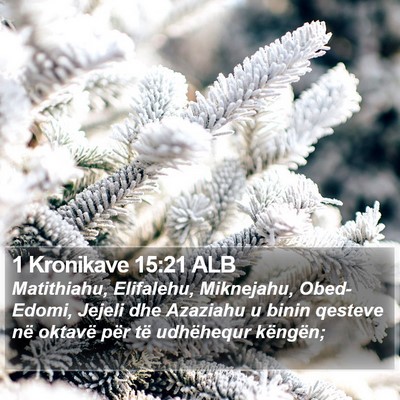 1 Kronikave 15:21 ALB Bible Verse Image