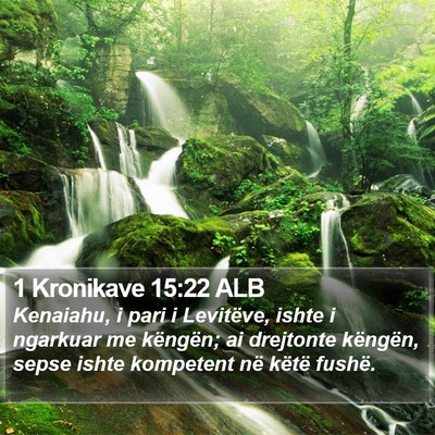 1 Kronikave 15:22 ALB Bible Verse Image