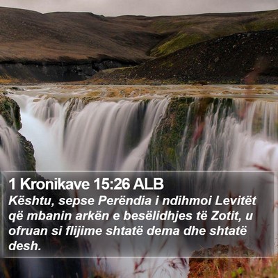 1 Kronikave 15:26 ALB Bible Verse Image