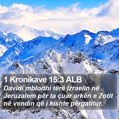 1 Kronikave 15:3 ALB Bible Verse Image