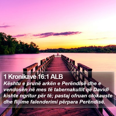 1 Kronikave 16:1 ALB Bible Verse Image