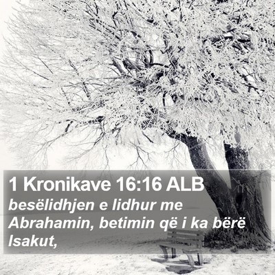 1 Kronikave 16:16 ALB Bible Verse Image