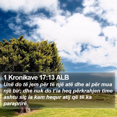 1 Kronikave 17:13 ALB Bible Verse Image