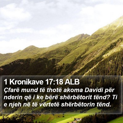 1 Kronikave 17:18 ALB Bible Verse Image