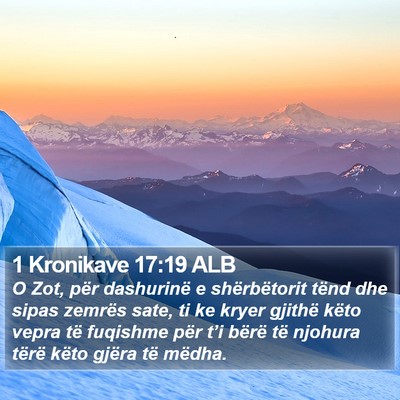 1 Kronikave 17:19 ALB Bible Verse Image