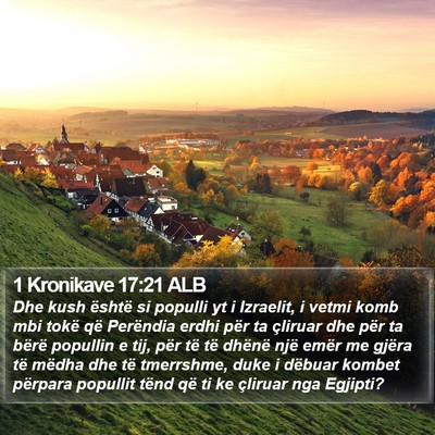 1 Kronikave 17:21 ALB Bible Verse Image