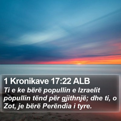 1 Kronikave 17:22 ALB Bible Verse Image