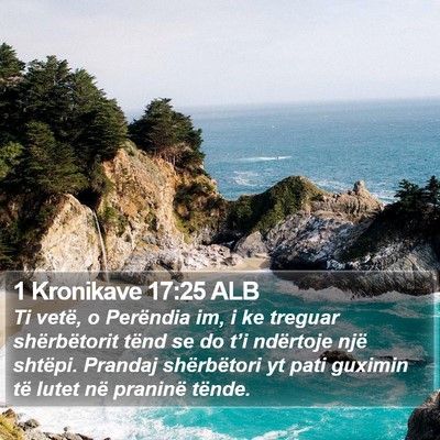 1 Kronikave 17:25 ALB Bible Verse Image