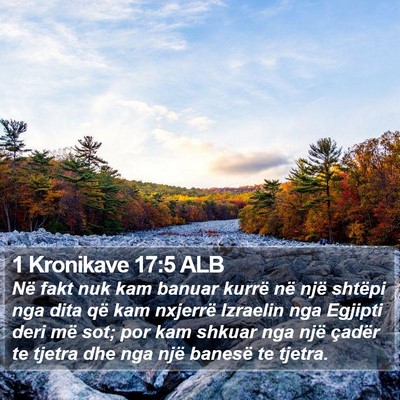 1 Kronikave 17:5 ALB Bible Verse Image