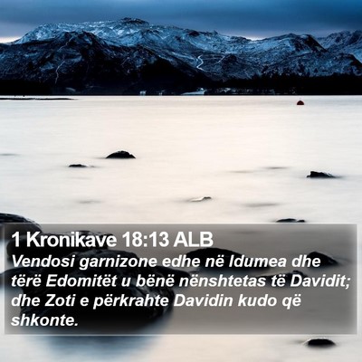 1 Kronikave 18:13 ALB Bible Verse Image