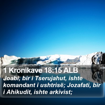 1 Kronikave 18:15 ALB Bible Verse Image