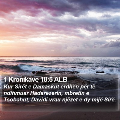 1 Kronikave 18:5 ALB Bible Verse Image