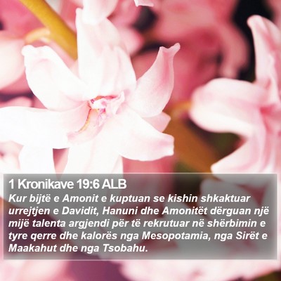 1 Kronikave 19:6 ALB Bible Verse Image