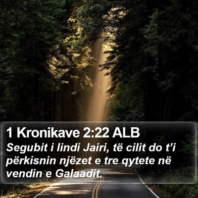 1 Kronikave 2:22 ALB Bible Verse Image