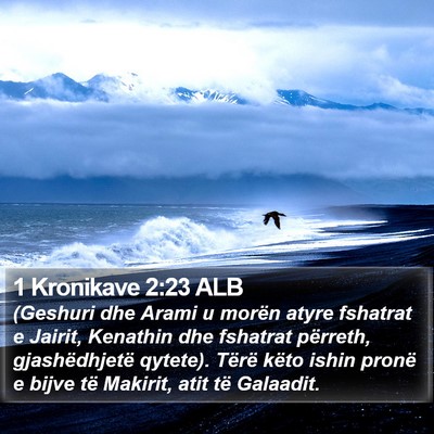 1 Kronikave 2:23 ALB Bible Verse Image