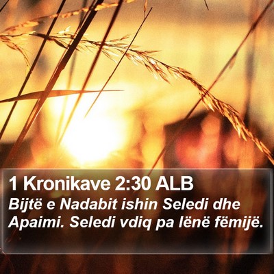 1 Kronikave 2:30 ALB Bible Verse Image