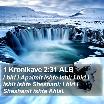 1 Kronikave 2:31 ALB Bible Verse Image