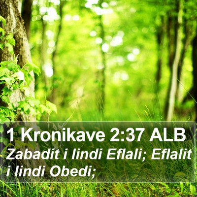 1 Kronikave 2:37 ALB Bible Verse Image