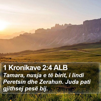 1 Kronikave 2:4 ALB Bible Verse Image