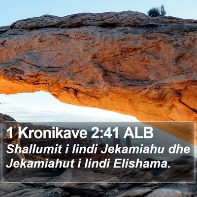 1 Kronikave 2:41 ALB Bible Verse Image