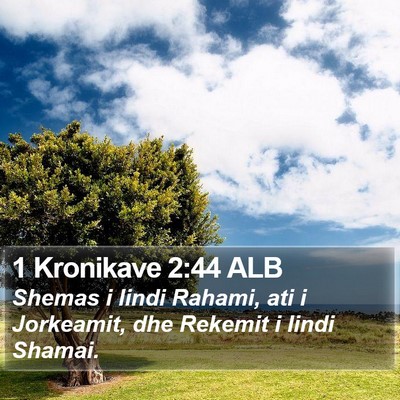 1 Kronikave 2:44 ALB Bible Verse Image