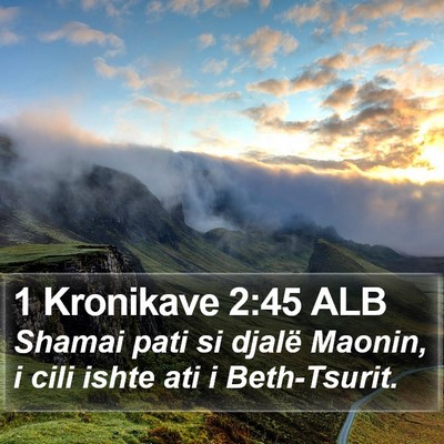 1 Kronikave 2:45 ALB Bible Verse Image