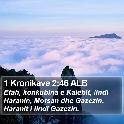 1 Kronikave 2:46 ALB Bible Verse Image