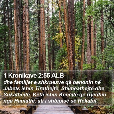 1 Kronikave 2:55 ALB Bible Verse Image