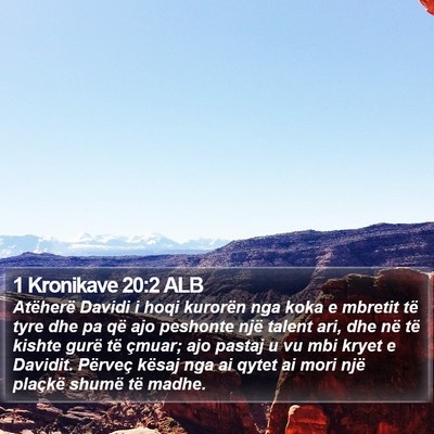 1 Kronikave 20:2 ALB Bible Verse Image
