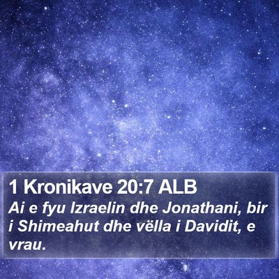1 Kronikave 20:7 ALB Bible Verse Image