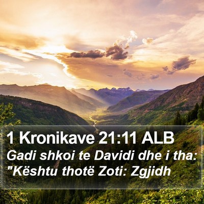 1 Kronikave 21:11 ALB Bible Verse Image