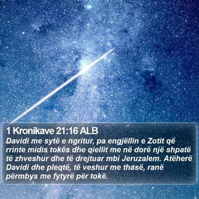 1 Kronikave 21:16 ALB Bible Verse Image