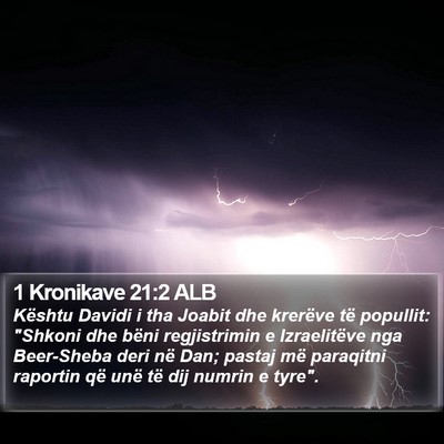 1 Kronikave 21:2 ALB Bible Verse Image
