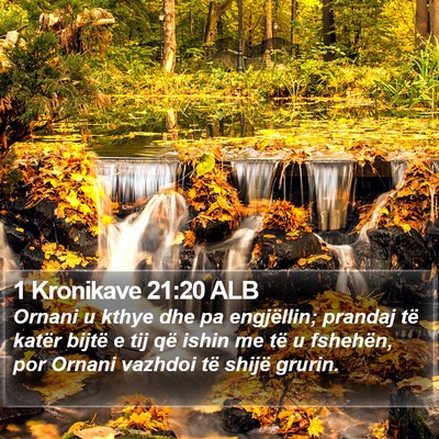 1 Kronikave 21:20 ALB Bible Verse Image