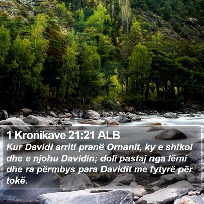 1 Kronikave 21:21 ALB Bible Verse Image