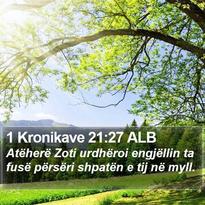 1 Kronikave 21:27 ALB Bible Verse Image