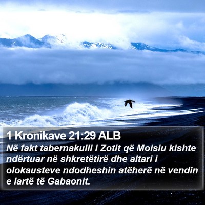 1 Kronikave 21:29 ALB Bible Verse Image