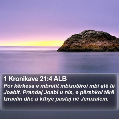 1 Kronikave 21:4 ALB Bible Verse Image