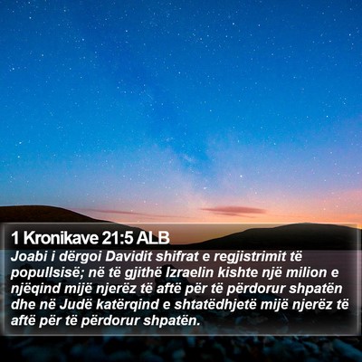 1 Kronikave 21:5 ALB Bible Verse Image
