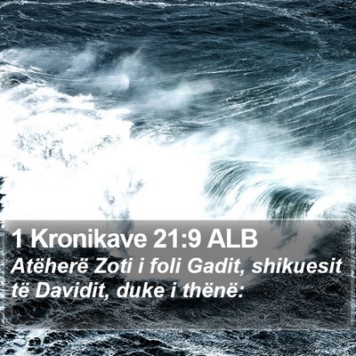 1 Kronikave 21:9 ALB Bible Verse Image