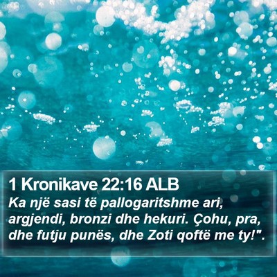 1 Kronikave 22:16 ALB Bible Verse Image