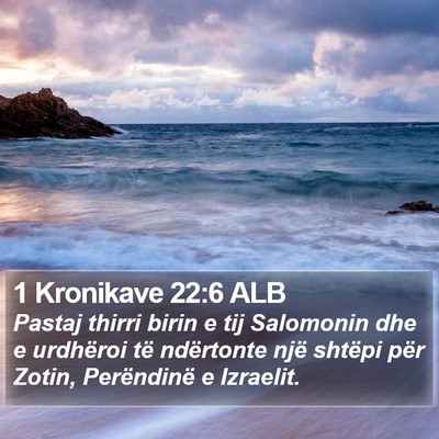 1 Kronikave 22:6 ALB Bible Verse Image