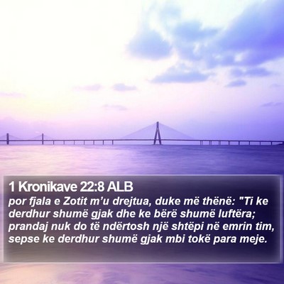 1 Kronikave 22:8 ALB Bible Verse Image